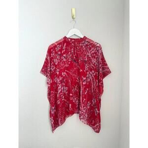 Vivienne‎ Tam Women’s Floral Satin Coastal Bohemian Kaftan Sz XS
